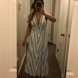 Nautical maxi dress